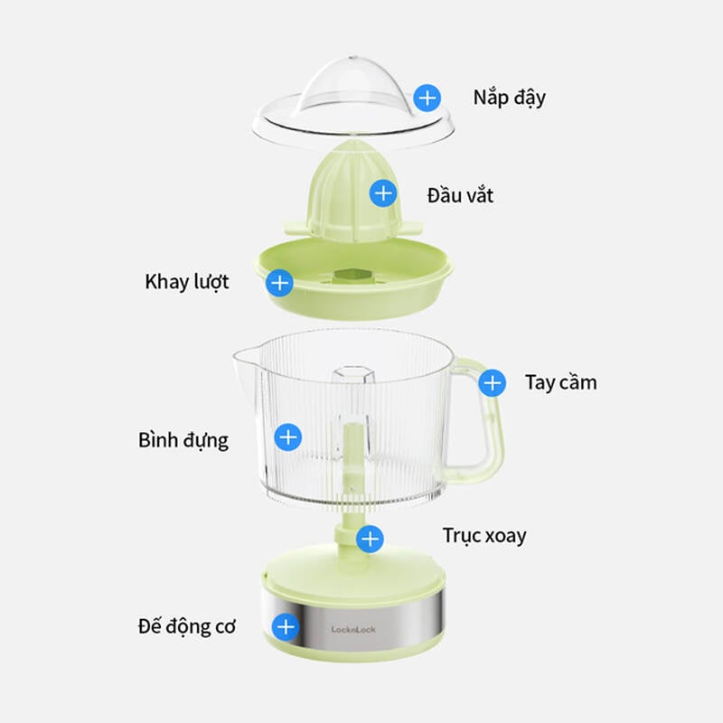 Máy Vắt Cam Xoay Ép Hai Chiều LocknLock Citrus Juicer 40W 700ml 3 màu - EJJ244 image number null